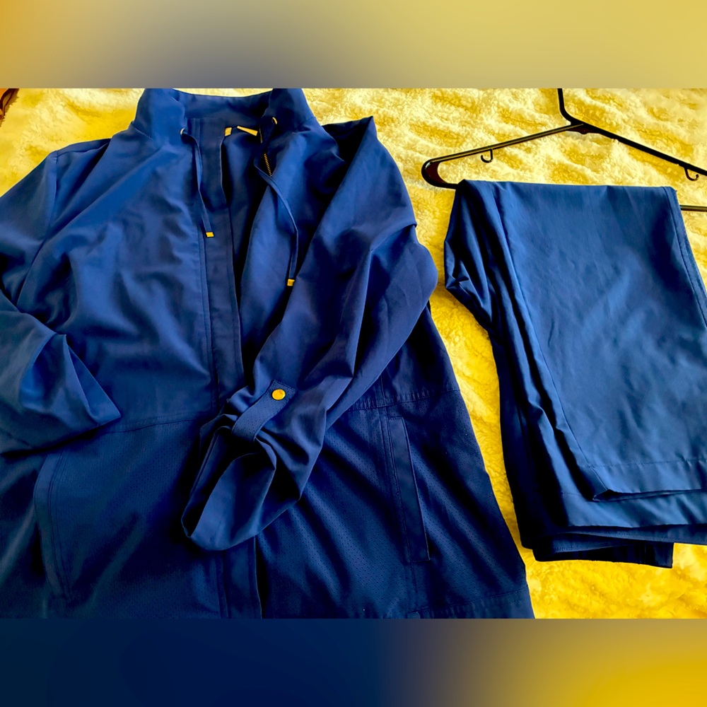 Chico's Navy Blue Pants & Jacket Set